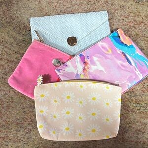 Stylish Women's Clutch Set - Pink, Blue, Multicolor, Cream